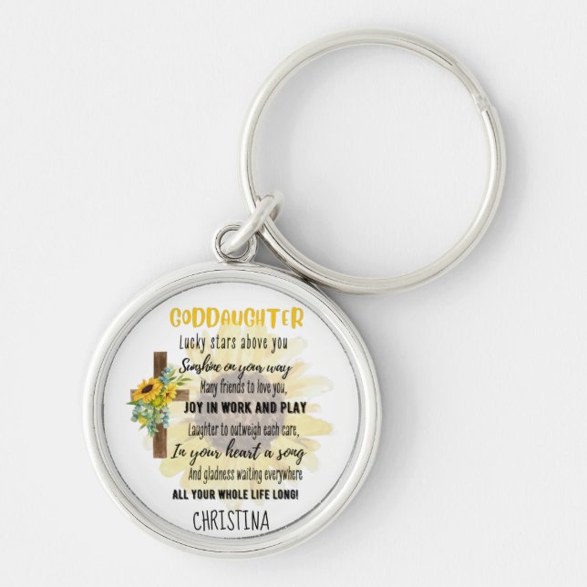 Porte-clés Irish Blessing For GODDAUGHTER - Cadeau Personnali (Devant)