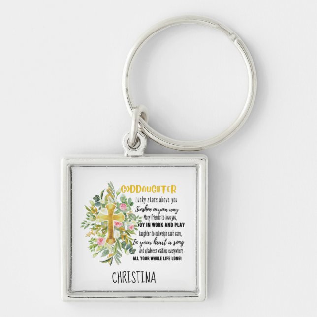 Porte-clés Irish Blessing For GODDAUGHTER - Personalized Gift (Devant)