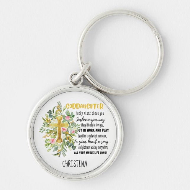 Porte-clés Irish Blessing For GODDAUGHTER - Personalized Gift (Devant)