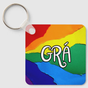 Porte-clés Irish Rainbow Love - Grá signifie amour