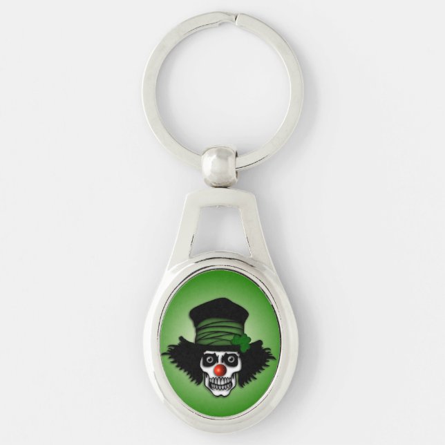 Porte-clés Irish Skeleton Clown Green (Devant)