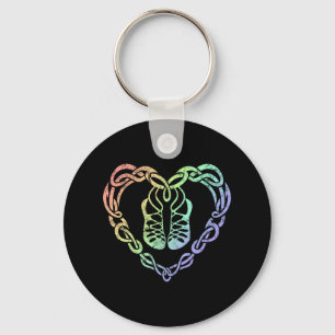Porte-clés Irish Step Dancing Celtic Knot Heart