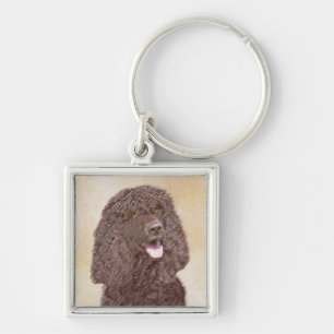 Porte-clés Irish Water Spaniel Peinture - Original Dog Art
