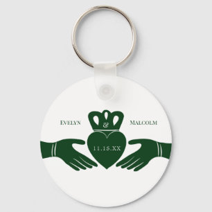 Porte-clés Irlandais Claddagh Ring Simple Graphic Green Maria