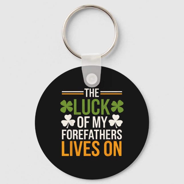 Porte-clés Irlandais de la Saint-Patrick verte drôle St Paddy (Recto)