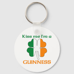 Porte-clés Irlandais personnalisé Kiss Me Je suis Guinness