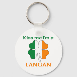 Porte-clés Irlandais personnalisé Kiss Me Je suis Langan