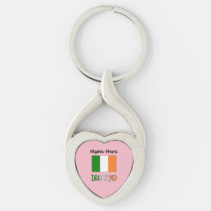 Porte-clés Irlande et Drapeau Irlandais Personnalisés
