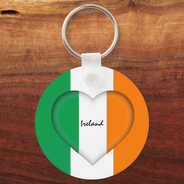 Porte-clés Irlande, Irish Flag & Irish Heart fashion / sports (Recto)