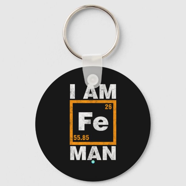 Porte-clés Iron (fe) Man Funny Periodic Elemen Gift  (Recto)