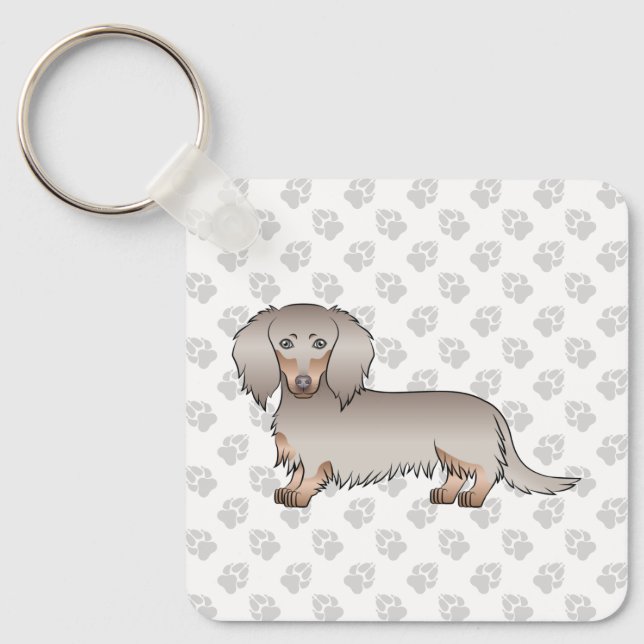 Porte-clés Isabella Et Tan Long Cheveux Chien De Dessin Animé (Recto)