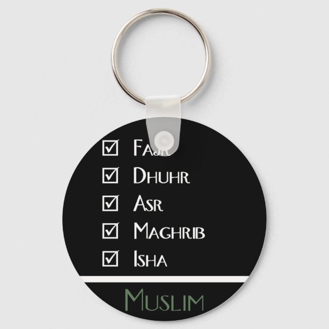 Porte-clés Islamic prayer - 5 times a day - Muslim print (Recto)