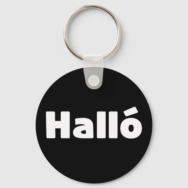 Porte-clés Islandais Halló { Hello ) Íslenska (Recto)