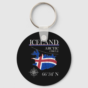 Porte-clés Islande - Cercle Arctique - Île Polaire Nord Isl