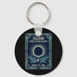 Porte-clés Islande Éclipse Totale de Soleil 2026 Aurore Boréa