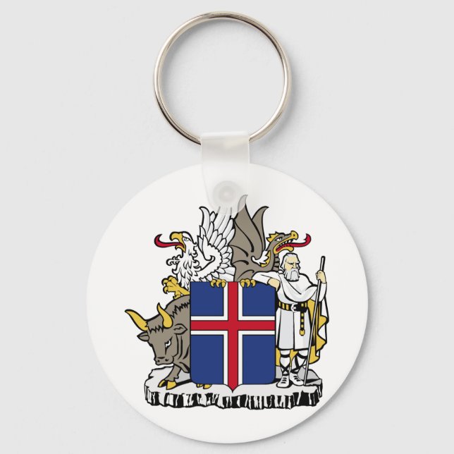 Porte-clés Islande IS Ísland Armoiries (Recto)