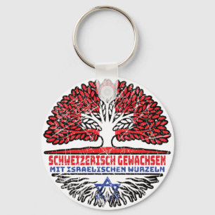 Porte-clés Israël racine de l'arbre suisse israélien
