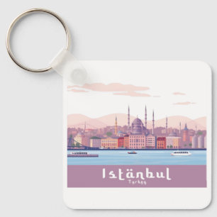 Porte-clés Istanbul Turquie Pastel Voyage Design
