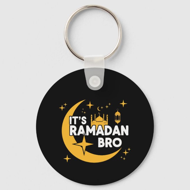 Porte-clés It’s Ramadan Bro Happy Fasting Islamic Crescent  (Recto)