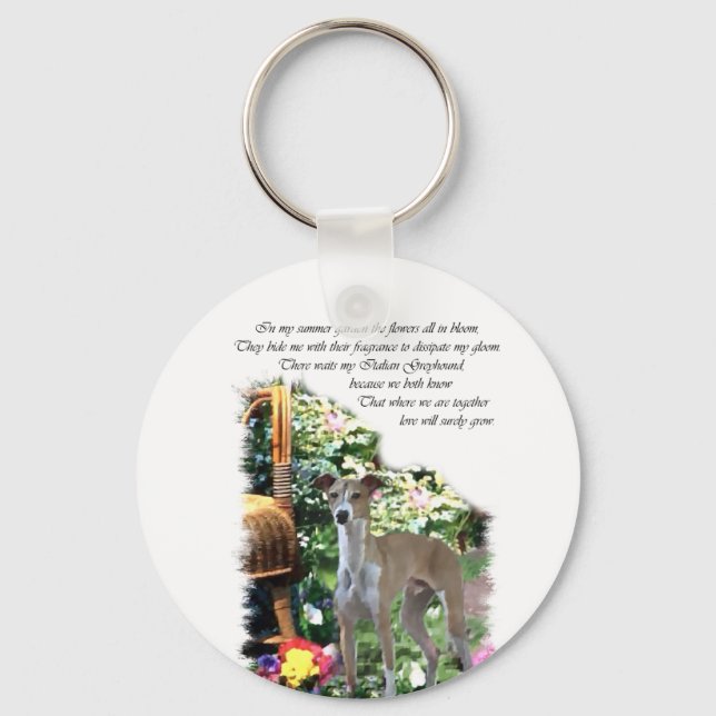 Porte-clés Italian Greyhound Art Gifts (Recto)