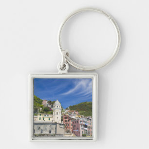 Porte-clés Italie, Cinque Terre, Vernazza, Port et Église