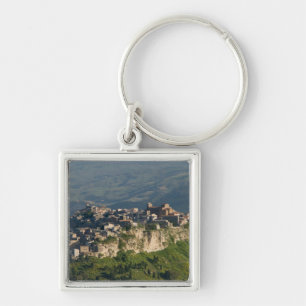 Porte-clés Italie, Sicile, Enna, Calascibetta, Vue matinale 2