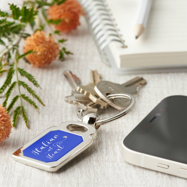 Porte-clés Italien À Heart Keyring, Italie (Côté )