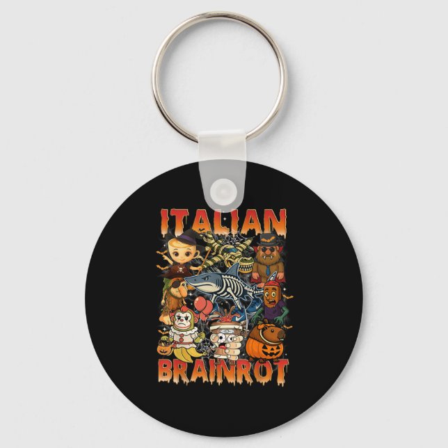 Porte-clés Italien Brainrot mème Italien Brainrot Halloween C (Recto)