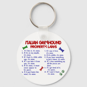 Porte-clés ITALIEN GREYHOUND Lois sur la propriété