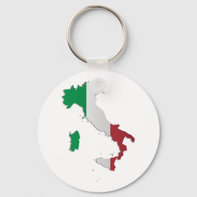 Porte-clés Italy Flag Map (Recto)