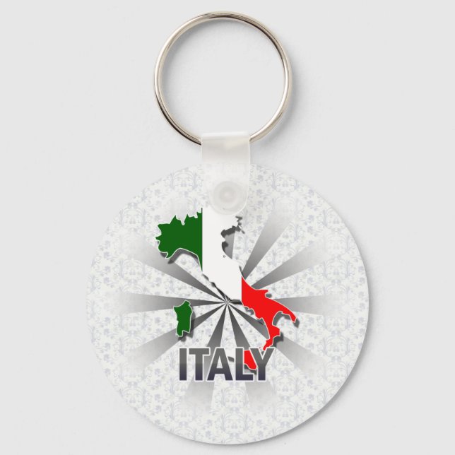 Porte-clés Italy Flag Map 2.0 (Recto)