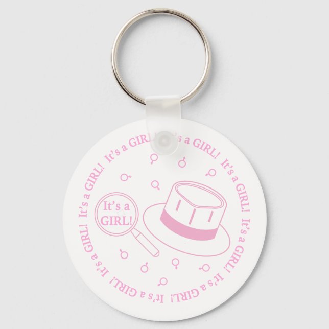 Porte-clés It's a Girl! announcement (Recto)