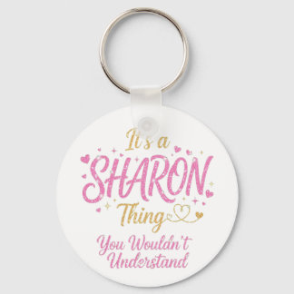 Porte-clés It's A Sharon Thing Pink Gold Women Gift