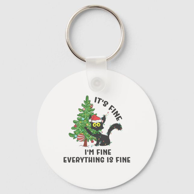 Porte-clés It's Fine Im Fine Everything Is Fine Elf Xmas Matc (Recto)