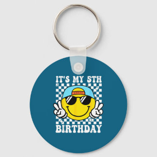 Porte-clés It's My 5th Birthday 5 Years Old Boys Bruh I'm 5 F