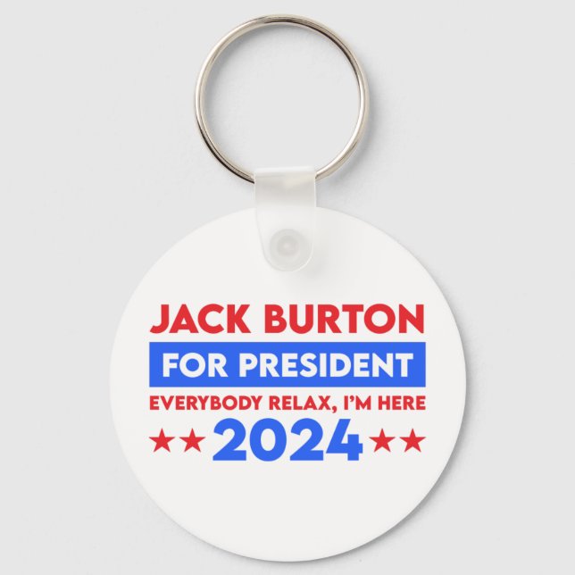 Porte-clés Jack Burton For President 2024 (Recto)