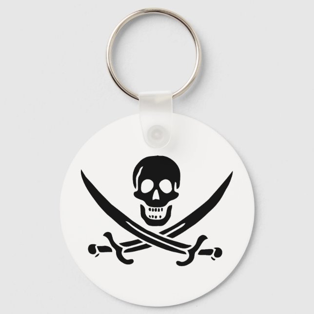 Porte-clés Jack Rackham porte - clé du crâne noir (Recto)