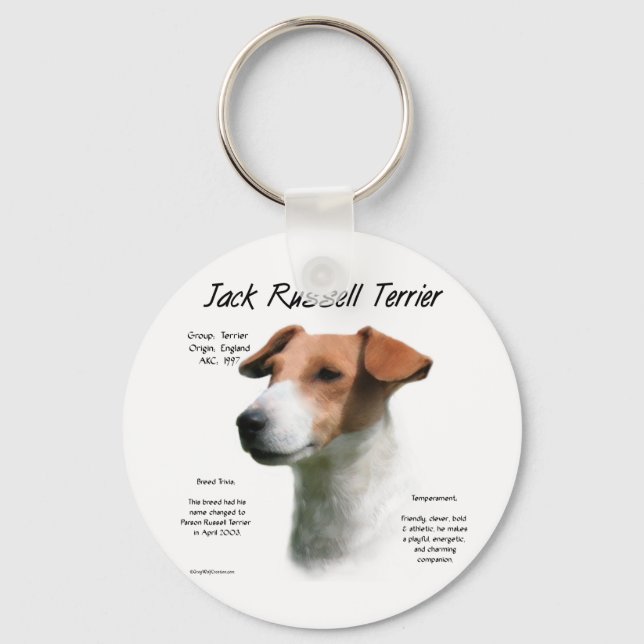 Porte-clés Jack Russell Terrier Histoire (Recto)