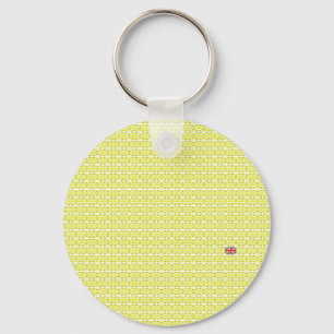 Porte-clés Jacks de l'Union du Royaume-Uni jaune et un impair