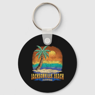 Porte-clés Jacksonville Beach Floride Vintage Souv Distressed
