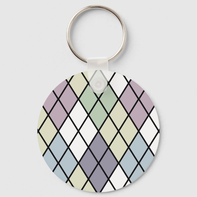 Porte-clés Jacquard des diamants Pastel (Recto)