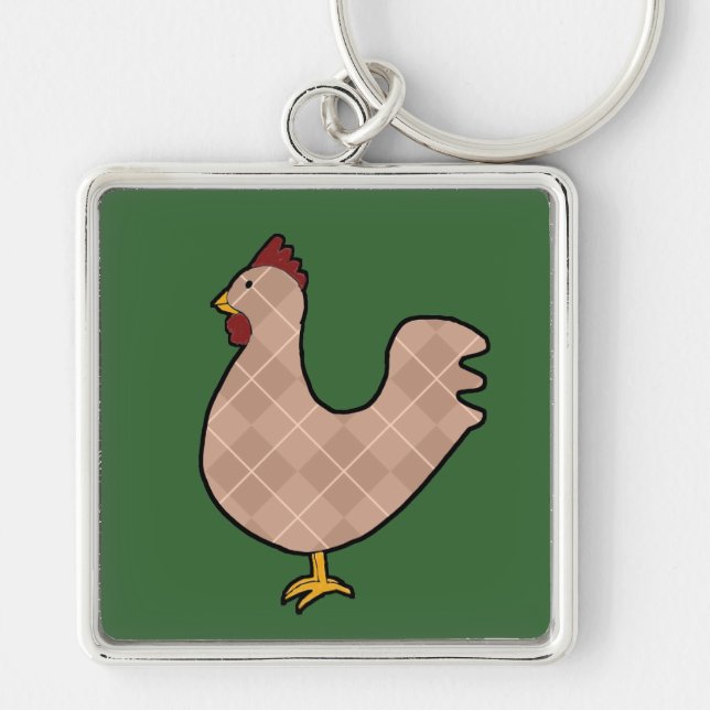 Porte-clés Jacquard Folk Art Rooster Porte - clé (Devant)