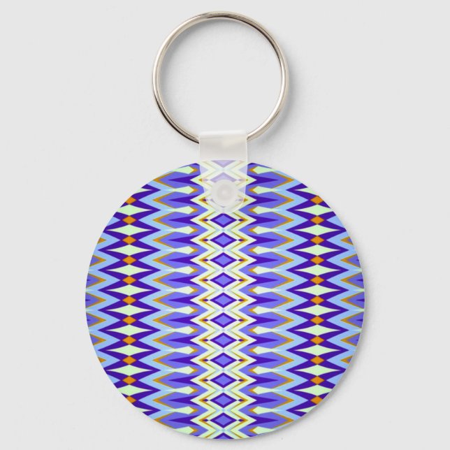 Porte-clés Jacquard Fun Blue et Orange (Recto)