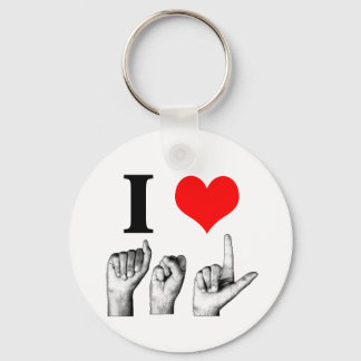 Porte-clés J'adore A-S-L