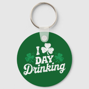 Porte-clés J'adore boire pendant la journée, drôle de St Patr