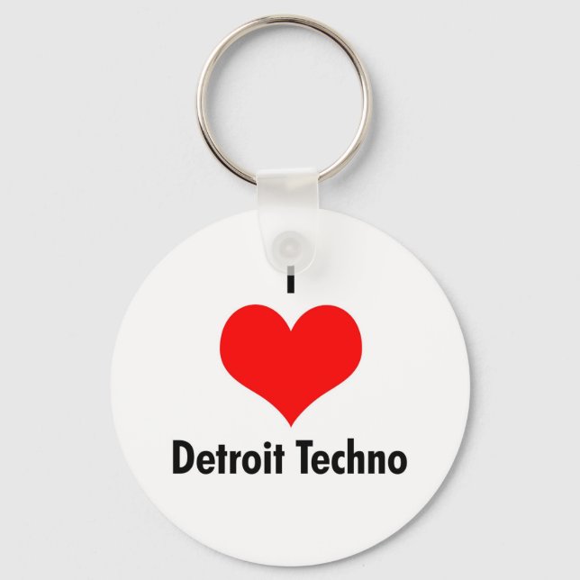 Porte-clés J'adore Detroit techno (Recto)