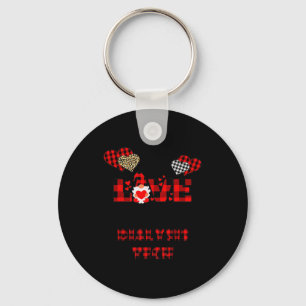 Porte-clés J'adore être un cadeau de flanelle de technicien d