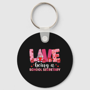 Porte-clés J'adore être une secrétaire d'école Saint Valentin