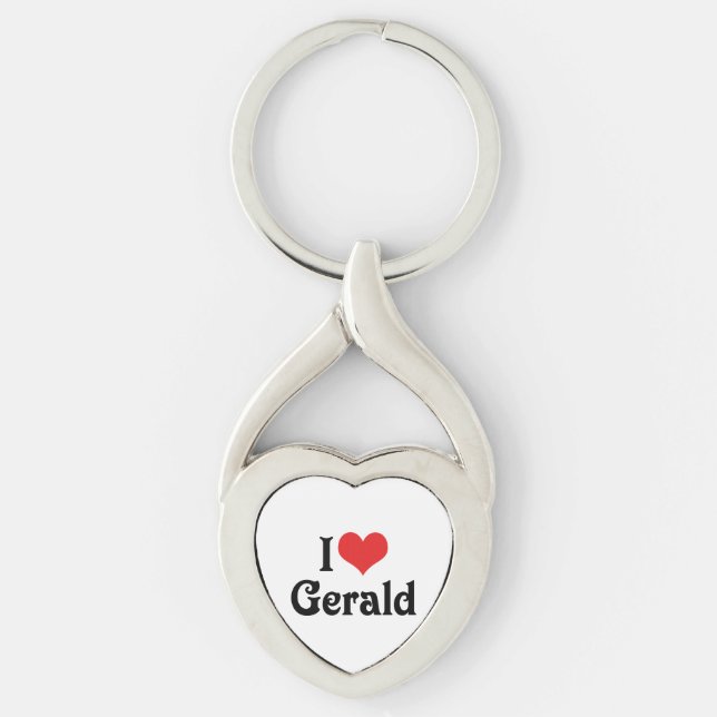 Porte-clés J'adore Gerald (Devant)