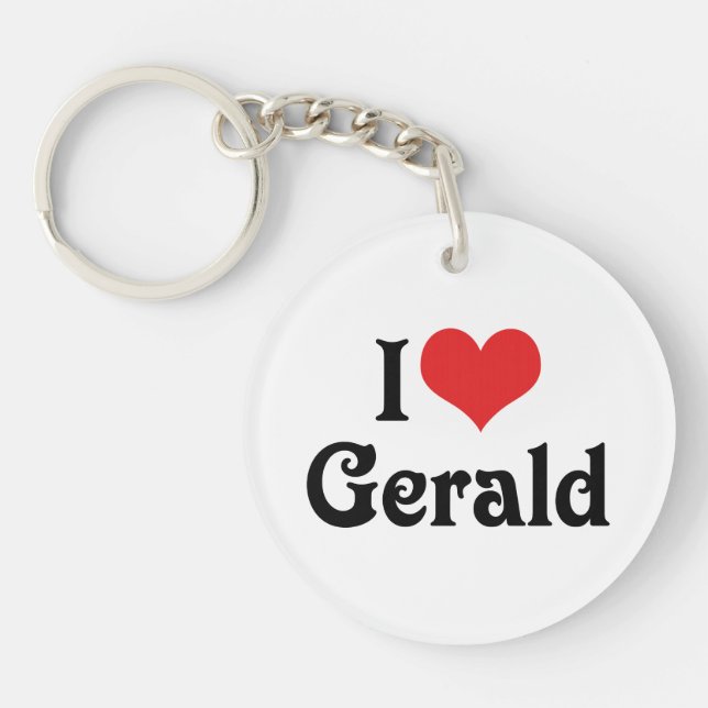 Porte-clés J'adore Gerald (Devant)